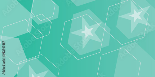 Mint green hexagon pattern background looks like honeycomb vector illustration modern graphic lighting effect.