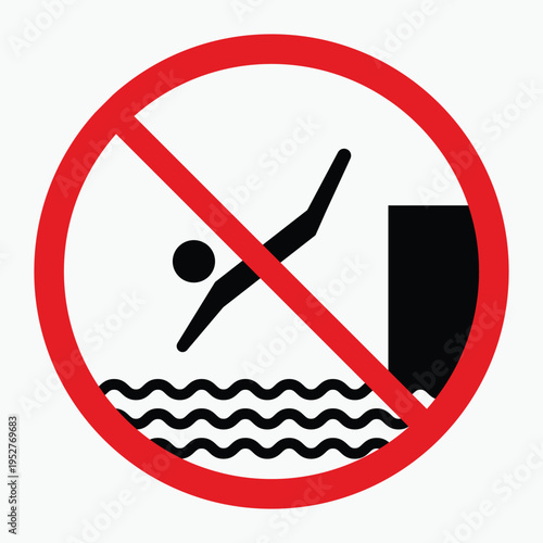 No swimming allowed sign