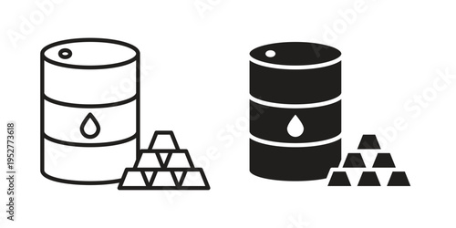 Commodity icon Line Design Vector Illustration. Solid Black icons