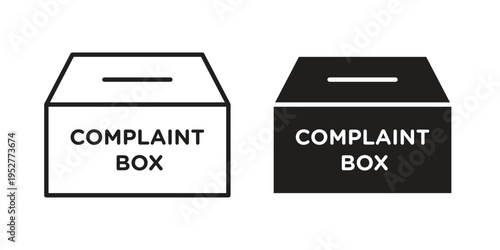 Tableau sur toile Complaint box icon Line Design Vector Illustration