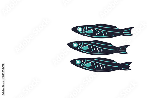 Art & Illustration Asian Cuisine Vector Set: Sushi, Wok Noodles, Street Food Banner Collection for Restaurant Advertising