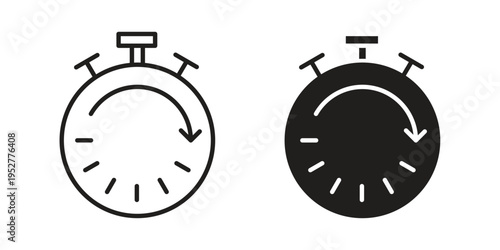 Fast processing icon Line Design Vector Illustration. Solid Black icons