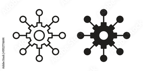 Frameworks icon Line Design Vector Illustration. Solid Black icons