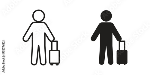 Guest icon Line Design Vector Illustration. Solid Black icons