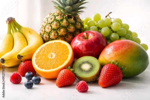 Colorful Variety of Fresh Fruits