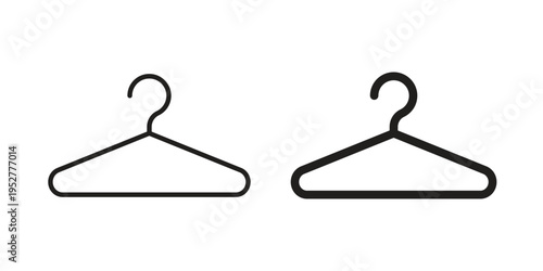 Hanger icon Line Design Vector Illustration. Solid Black icons