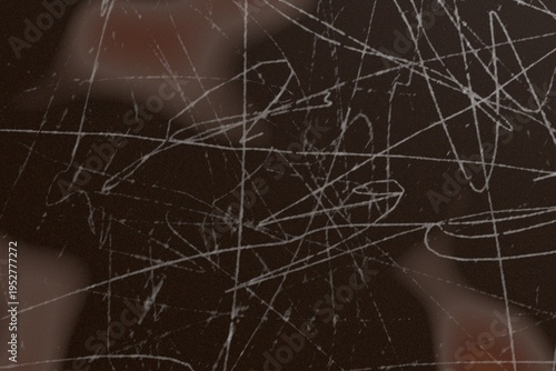Tableau sur toile A dark background with scattered white scratches and blurred brown spots
