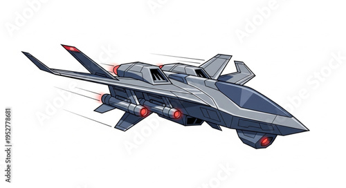 Futuristic aircraft soaring through the sky with advanced technology and design.