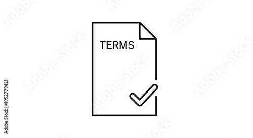 Document with Terms and Approved Check Mark Icon