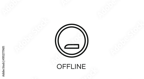 Offline Status Icon: Circle with Slash Symbol Indicating No Connection