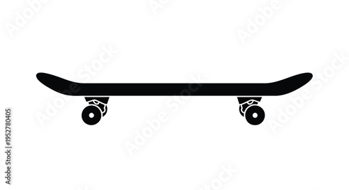 Vector black skateboard icon