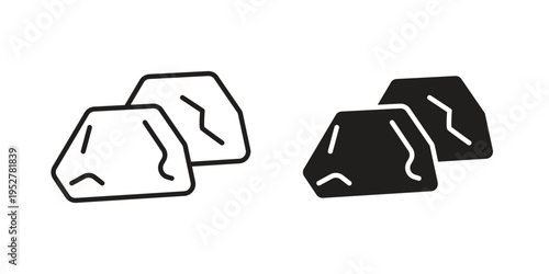 Stone icon Symbol for App and Web UI Design Vectors
