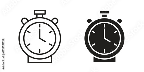 Stopwatch icon Symbol for App and Web UI Design Vectors