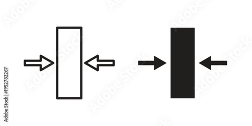 Thickness icon Symbol for App and Web UI Design Vectors