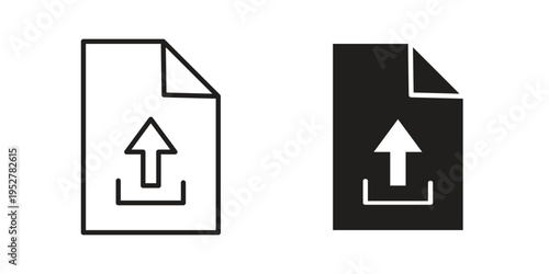 Upload file icon Symbol for App and Web UI Design Vectors
