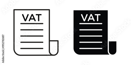 Value added tax VAT icon Symbol for App and Web UI Design Vectors