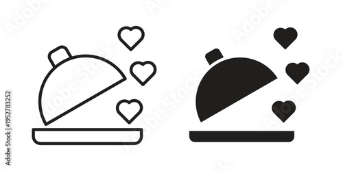 Wedding dinner icon Symbol for App and Web UI Design Vectors