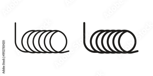 Wire coil icon Symbol for App and Web UI Design Vectors