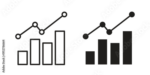 Statistics icon. filled flat sign for mobile concept. glyph and line symbols