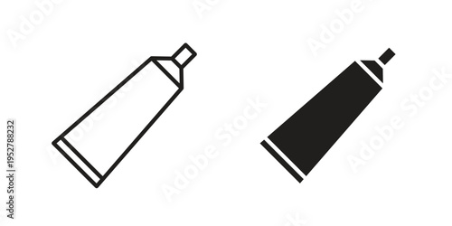Toothpaste tube icon. filled flat sign for mobile concept. glyph and line symbols
