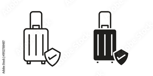 Travel insurance icon. filled flat sign for mobile concept. glyph and line symbols