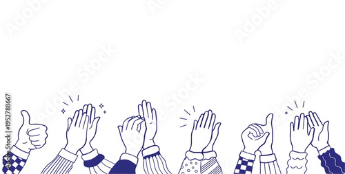 hands and gestures, hand drawn illustration, poster, logo, print design template, business cooperation and teamwork concept.Vector simple linear