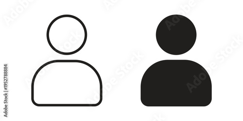 User icon. filled flat sign for mobile concept. glyph and line symbols