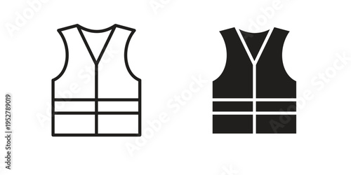 Vest jacket icon. filled flat sign for mobile concept. glyph and line symbols