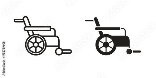 Wheelchair icon. filled flat sign for mobile concept. glyph and line symbols