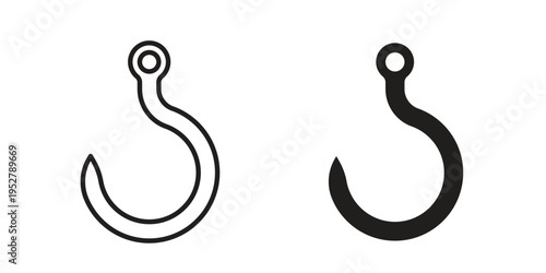 Winch hook icon. filled flat sign for mobile concept. glyph and line symbols