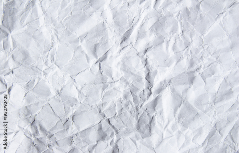 Obraz premium Wrinkled white paper texture background
