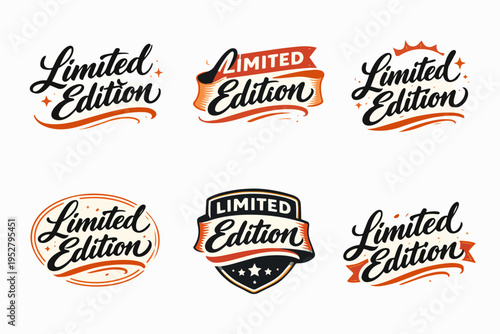 Designing a set of limited edition labels, badges, and stickers with vintage typography
