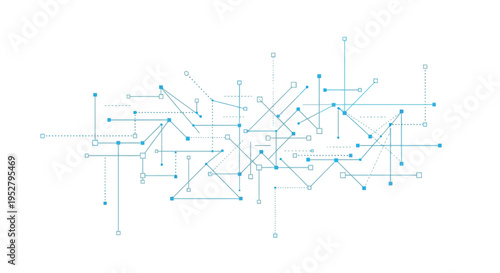 Abstract Network of Lines and Dots Representing Data Connections.