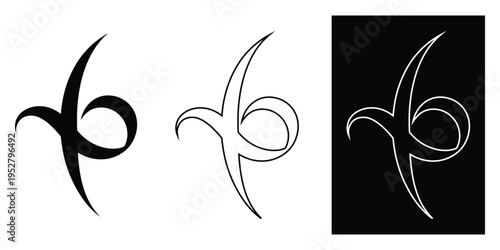 Biohazard symbol logo icon set on white and black background