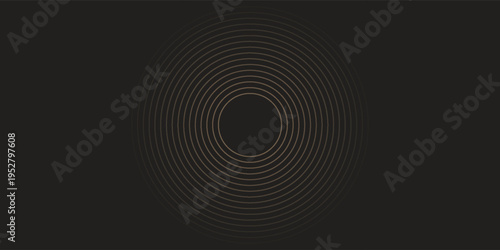 3D brown lines techno abstract background layer on dark blank space with circles shapes effect for backdrop, wallpaper. Modern cincept. Vector Illustration.