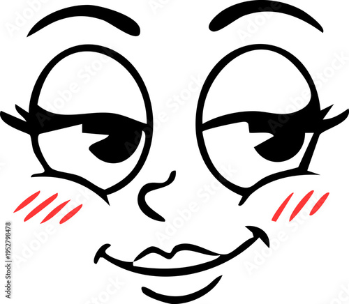 Flirty Blushing Seductive Face Expression