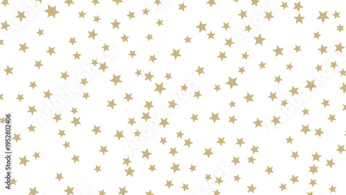 Golden star seamless pattern on white background elegant celebration texture for holiday wrapping paper greeting cards and festive decorative wallpaper art