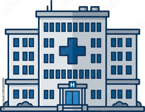 Hospital building icon