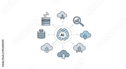AI-Powered Cloud Computing Network for Data Analysis and Machine Learning.