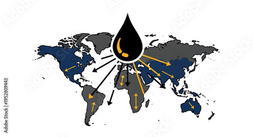 Global Oil Trade - A Visual Representation of Oil Distribution.