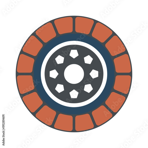 Clutch Disc Automotive Component Illustration.