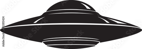 Classic depiction of a flying saucer hovering in the sky