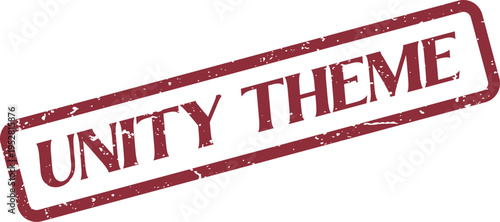 Vibrant Unity Theme rubber stamp graphic symbolizing togetherness solidarity and cooperative spirit