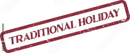 Classic Traditional Holiday stamp illustration signifying seasonal celebrations and cherished cultural events