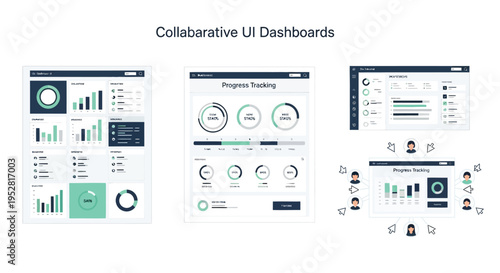 Collaborative UI Dashboards for Data Visualization and Project Management.