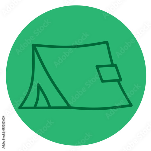 Green Icon Camping Tent