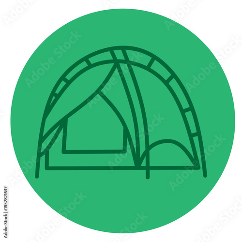 Green Icon Camping Tent