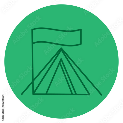 Green Icon Camping Tent