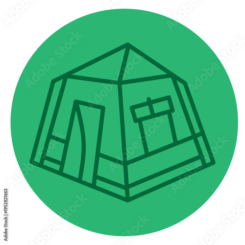 Green Icon Camping Tent