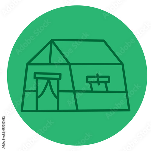 Green Icon Camping Tent